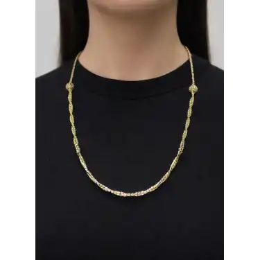 14 Ayar Altın Geometrik Sarmal Model Kolye