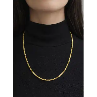 14 Ayar Altın Pullu Kadın Zinciri Kolye