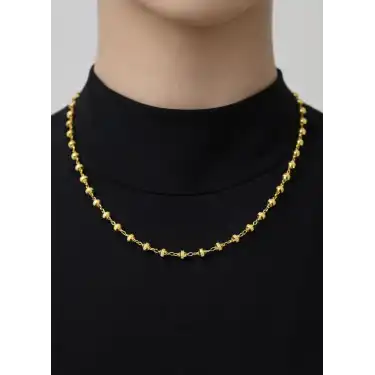 14 Ayar Altın Dorika Nohut Habbeli Kolye