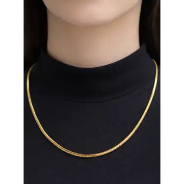 14 Ayar Altın Balık Sırtı Modeli Kolye