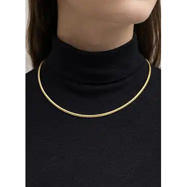 14 Ayar Altın Balık Sırtı Modeli Kolye