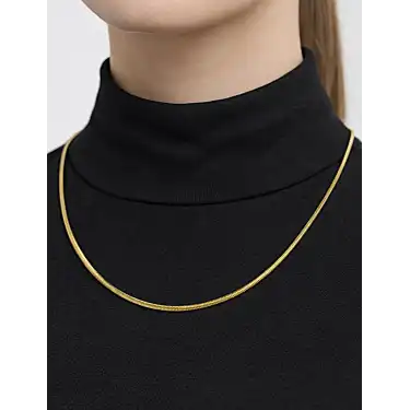 14 Ayar Altın Balık Sırtı Kolye