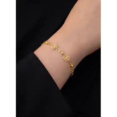 14 Ayar Altın Papatya Modeli Bileklik