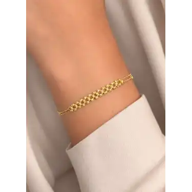 14 Ayar Altın Dorikalı Bileklik Künye