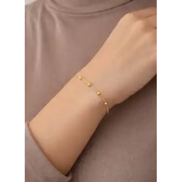 14 Ayar Altın Künye Bileklik