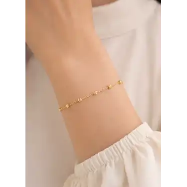 14 Ayar Gerçek Altın Dorikalı Bileklik