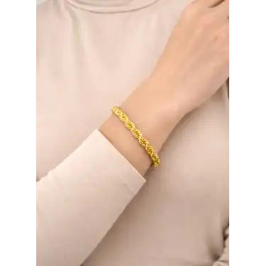 14 Ayar Gerçek Altın Halat Künye