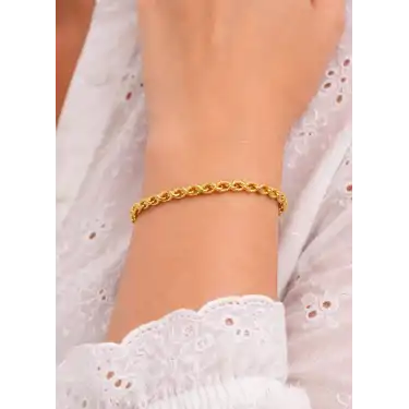 14 Ayar Gerçek Altın Halat Künye