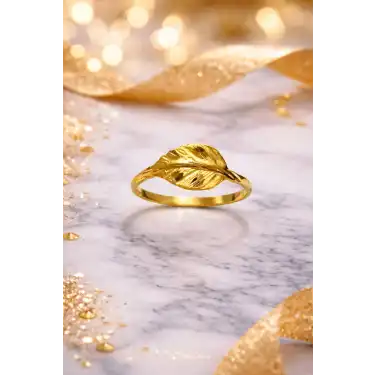 22 Ayar Altın Yüzük Yaprak Modeli 1.73GR YZK7102