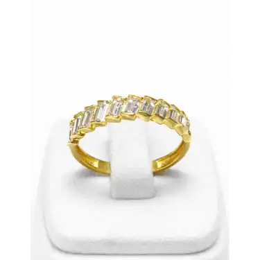 22 Ayar Altın Yüzük Baget Taşlı 2.78 GR TKS8017