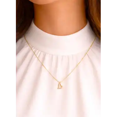 22 Ayar Altın Kolye Kalpli Model 2.01 GR KLY3978