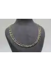 14 Ayar Altın Çok Renkli ( GOLD&SİLVER&ROSE ) Dorikalı Şık Kolye