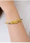 22 Ayar Altın Dorikalı İşlemeli Fantazi Kelepçe Bilezik 11.19 GR KLP0805