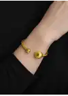 22 Ayar Altın Top Başlıklı Günlük Kelepçe Bilezik 8.68 GR KLP0794