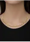 14 Ayar Gerçek Altın Pullu Kolye