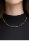 14 Ayar Gerçek Altın Halka Model Kolye Zincir
