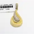 14 Ayar Taşlı Damla Model Kolye Ucu