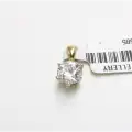 14 Ayar Tek Taş Kolye Ucu