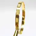 22 Ayar Altın Desenli Bilezik Kelepçe 13.78 GR
