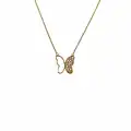 22 Ayar Taşlı Kelebek Minimal Kolye