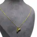 14 Ayar Gerçek Altın Y Harfi Kolye Ucu Zinciri