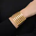 14 Ayar Altın 7 Sıralı Kaburga Kelepçe Bilezik 21.99 GR