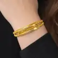 14 Ayar Altın Dorikalı Aynalı Kaburga Kelepçe Bilezik 12.41 GR
