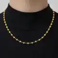 14 Ayar Altın Dorika Nohut Habbeli Kolye