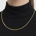 14 Ayar Altın Balık Sırtı Kolye
