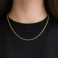 14 Ayar Altın Halkalı Kolye Zincir