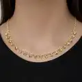 14 Ayar Gerçek Altın Pullu Kolye