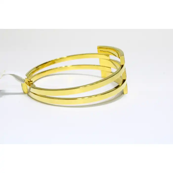 14 Ayar Altın 3 Sıralı Kaburga Kelepçe Bilezik 11.37 GR