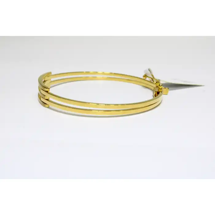 14 Ayar Altın 3 Sıralı Kaburga Kelepçe Bilezik 7.19 GR