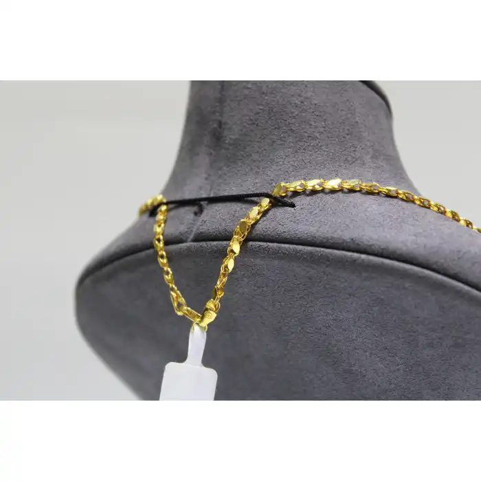 14 Ayar Altın 4 Sıra Pullu Kolye