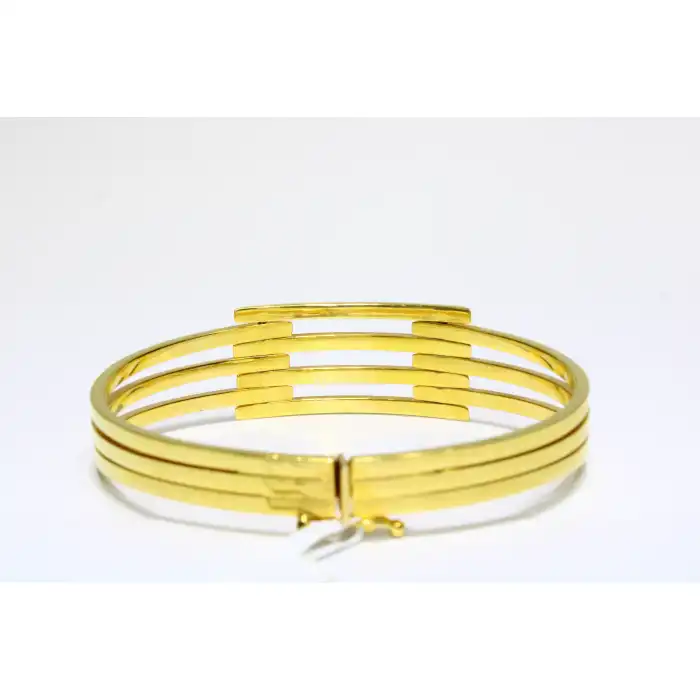 14 Ayar Altın 4 Sıralı Kaburga Kelepçe Bilezik 13.22 GR