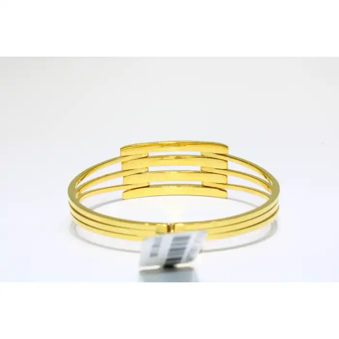 14 Ayar Altın 4 Sıralı Kaburga Kelepçe Bilezik 13.25 GR