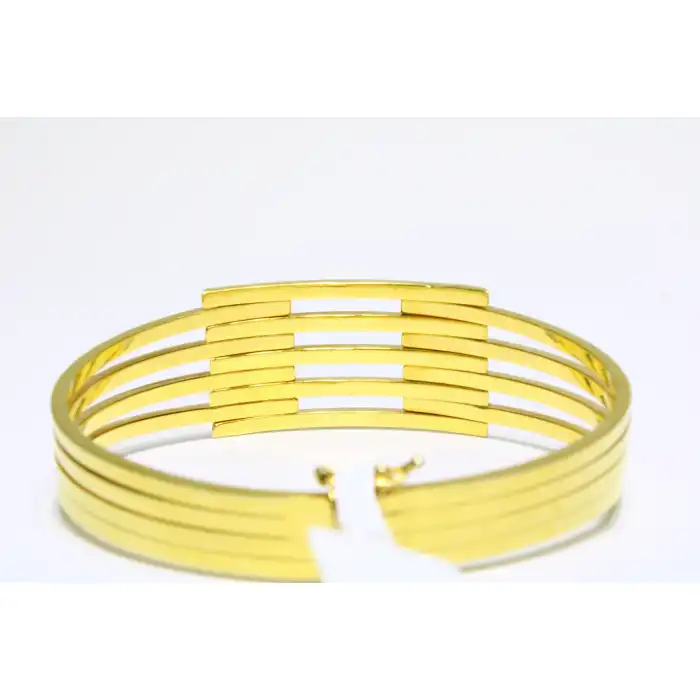 14 Ayar Altın 5 Sıralı Kaburga Kelepçe Bilezik 12.51 GR