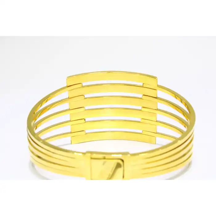 14 Ayar Altın 6 Sıralı Kaburga Kelepçe Bilezik 17.78 GR