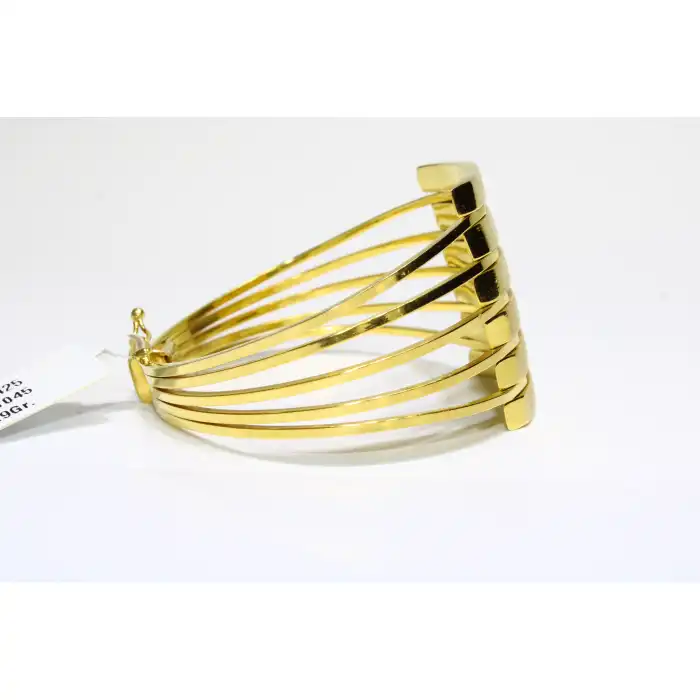 14 Ayar Altın 6 Sıralı Kaburga Kelepçe Bilezik 21.90 GR