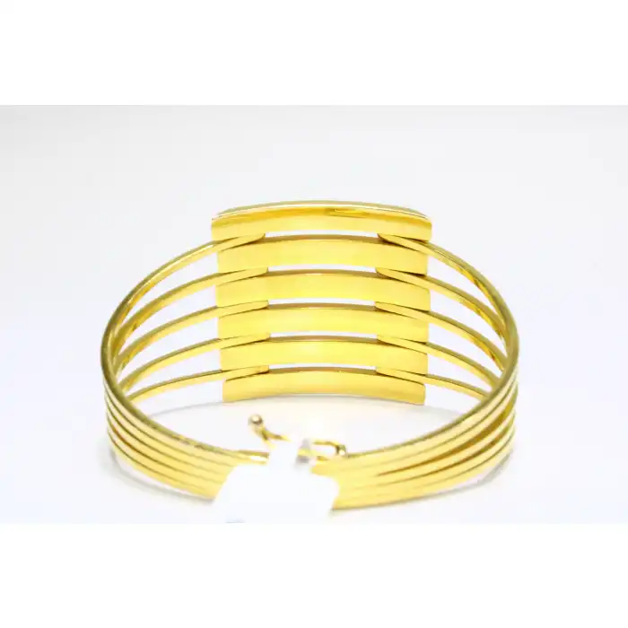 14 Ayar Altın 6 Sıralı Kaburga Kelepçe Bilezik 21.90 GR