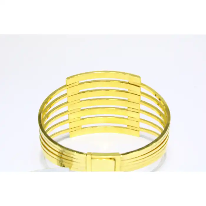 14 Ayar Altın 7 Sıralı Kaburga Kelepçe Bilezik 20.73 GR