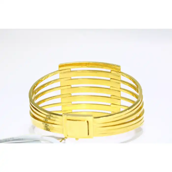 14 Ayar Altın 7 Sıralı Kaburga Kelepçe Bilezik 21.99 GR