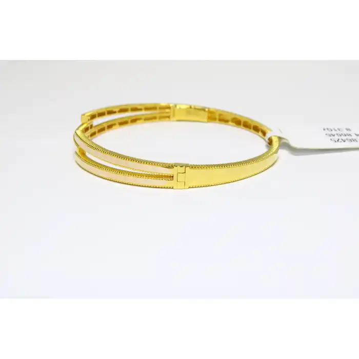 14 Ayar Altın Ajda Model Tek Sıralı Kaburga Kelepçe Bilezik 8.31 GR