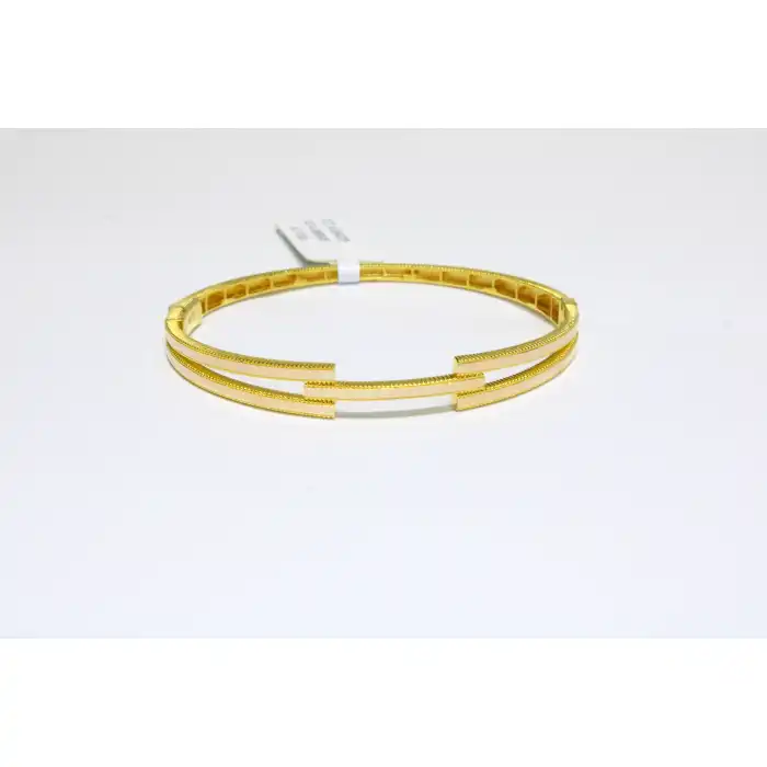 14 Ayar Altın Ajda Model Tek Sıralı Kaburga Kelepçe Bilezik 8.31 GR