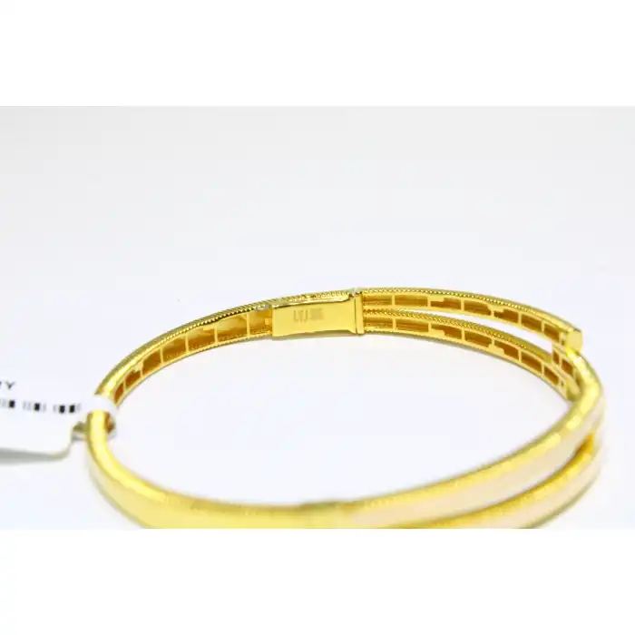 14 Ayar Altın Ajda Model Tek Sıralı Kaburga Kelepçe Bilezik 8.42 GR