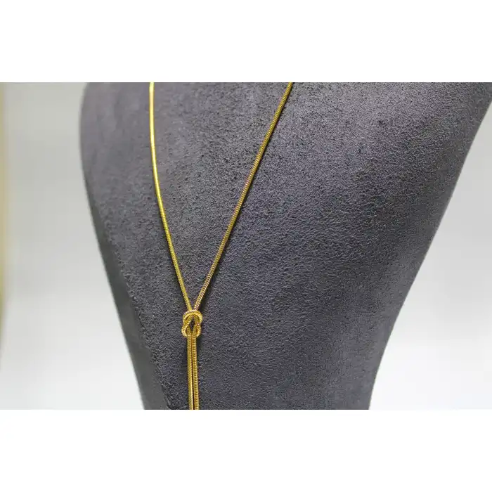 14 Ayar Altın Aşk Düğümü Şık Kolye