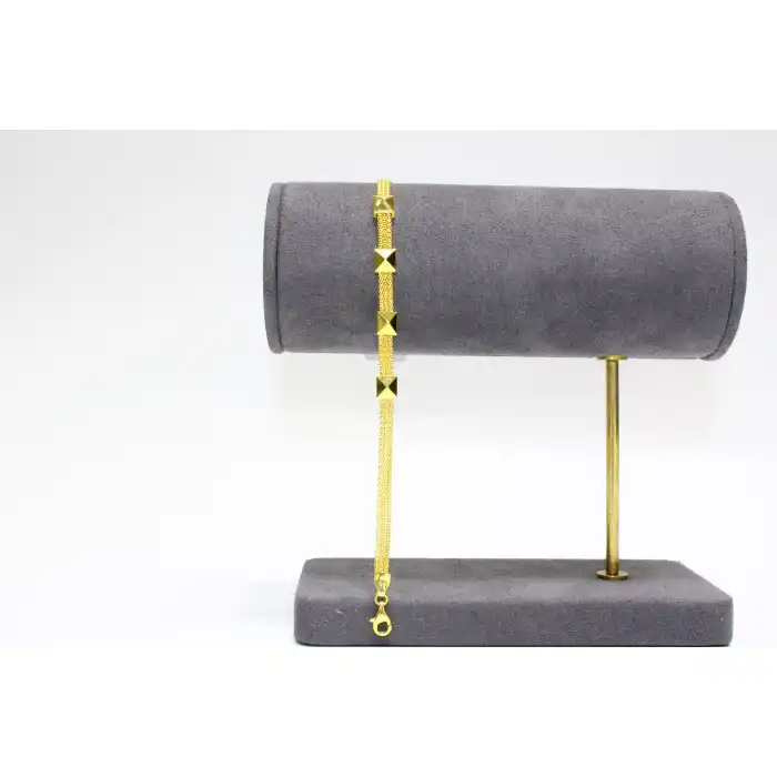 14 Ayar Altın Bileklik Piramit Model