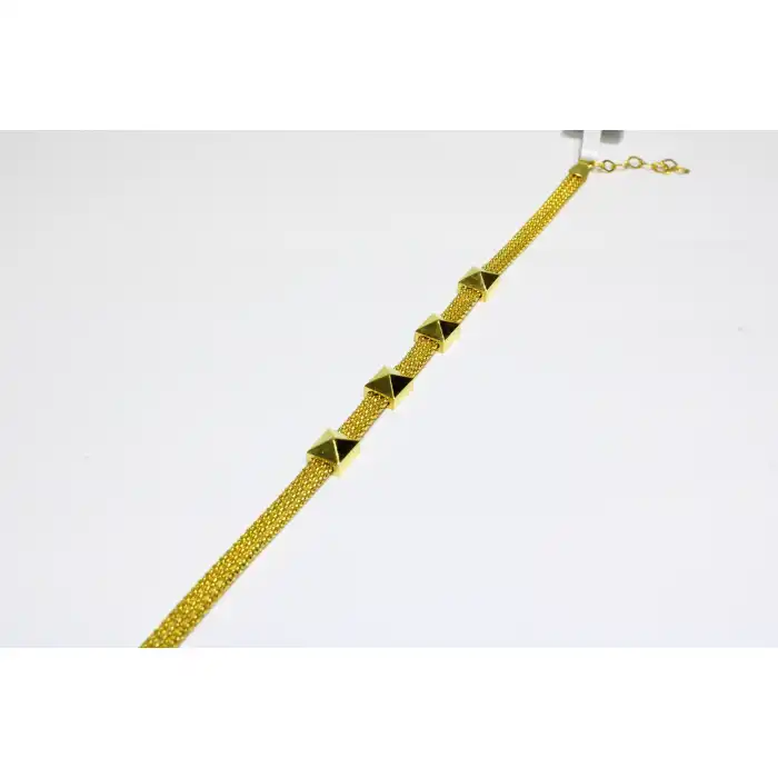 14 Ayar Altın Bileklik Piramit Model