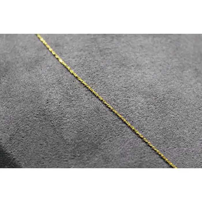 14 Ayar Altın Ç Harfi Kolye Zinciriyle Beraber