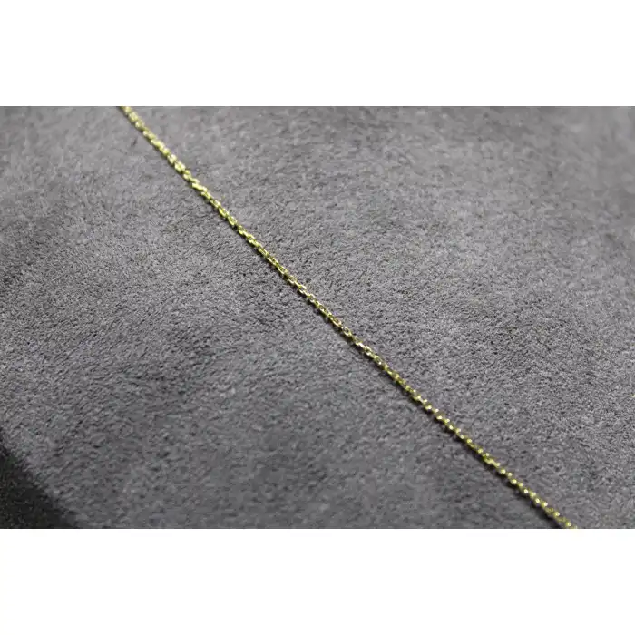 14 Ayar Altın Ç Harfi Kolye Zinciriyle Beraber